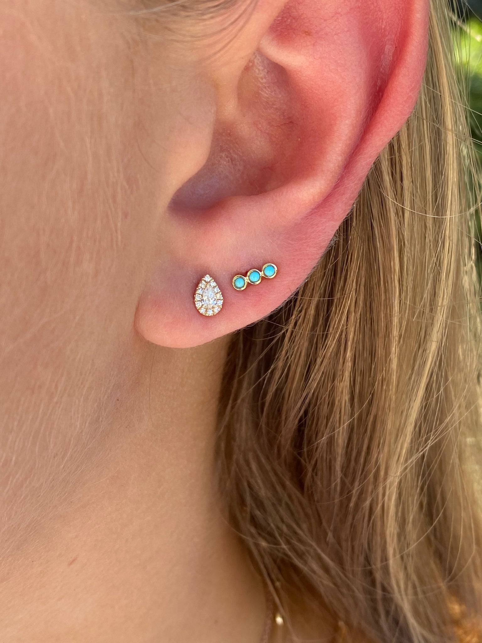 SOPHIE DIAMOND TEAR DROP DIAMOND STUDS