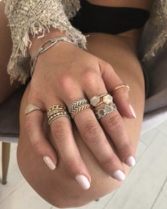 14K GOLD CHAIN LINK RINGS