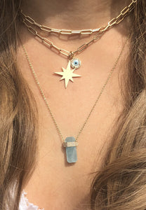SOLID GOLD EIGHT POINT STAR CHARM
