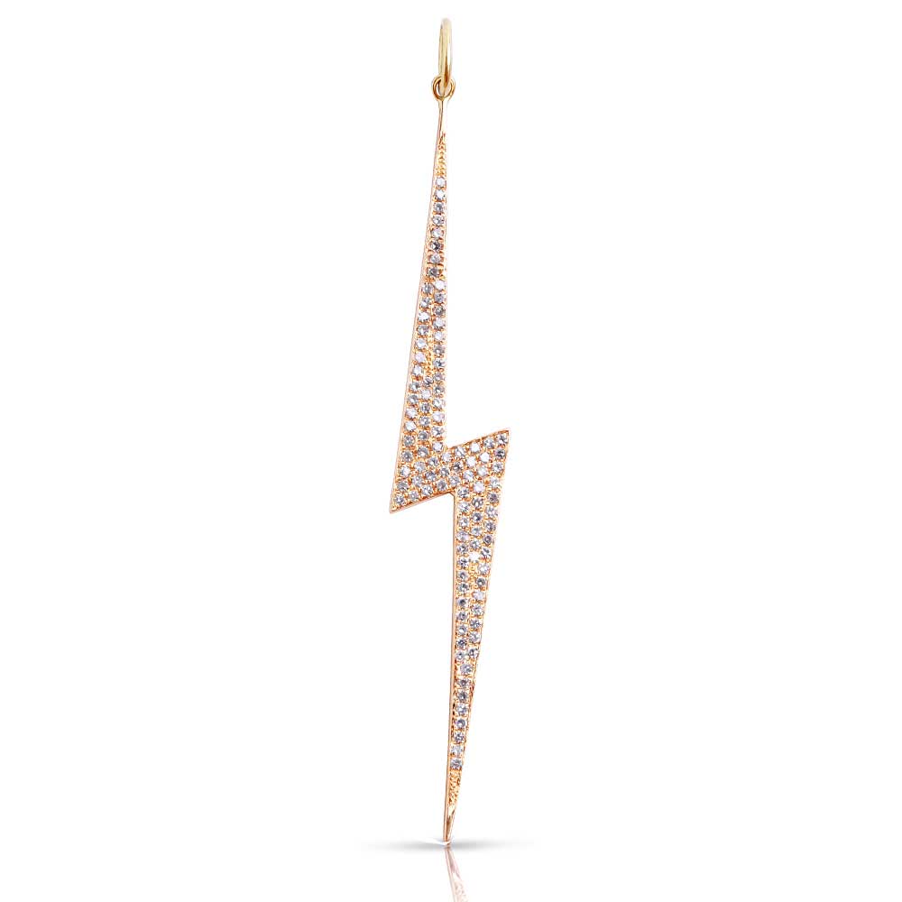 Diamond Lightning Bolt Charm