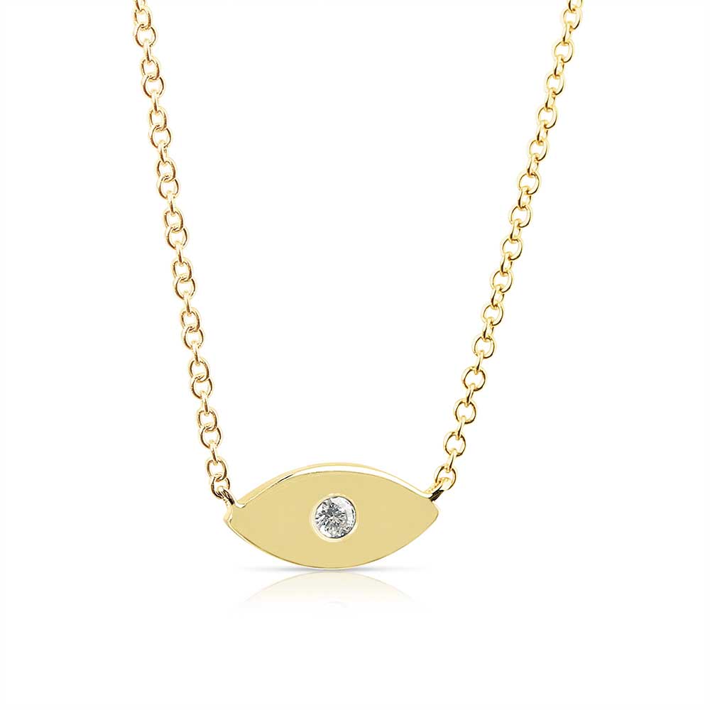 Mini Diamond Evil Eye Necklace