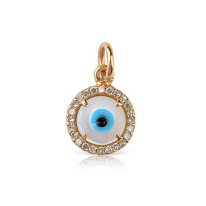Mini Evil Eye Charm with Diamonds