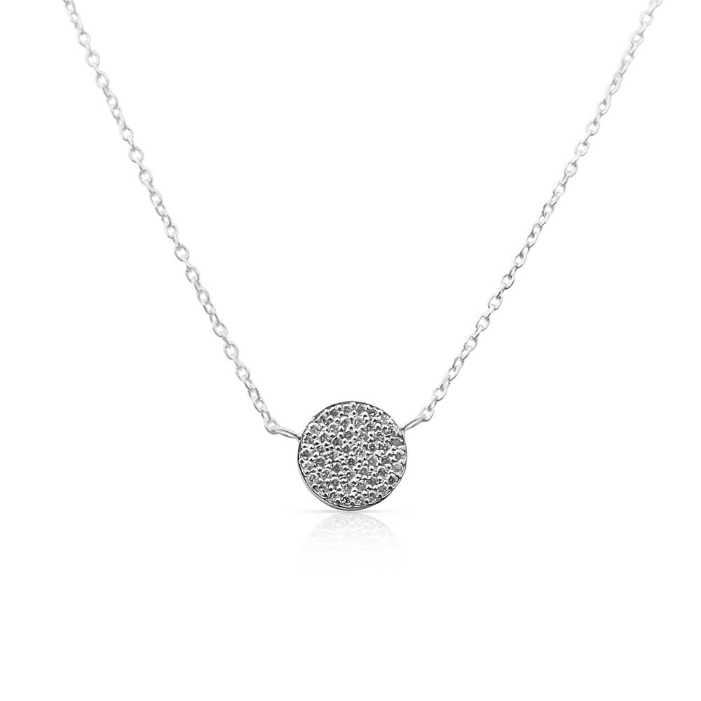 ROUND PAVÉ PENDANT NECKLACE
