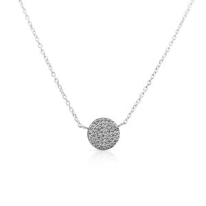 ROUND PAVÉ PENDANT NECKLACE