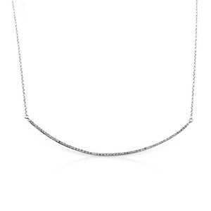 CRESCENT SINGLE ROW DIAMOND NECKLACE