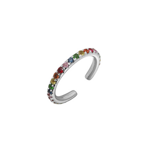 GOLD RAINBOW SAPPHIRE EAR CUFF