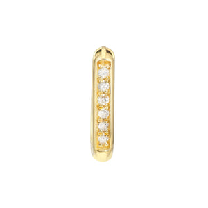 CHUNKY RECTANGLE DIAMOND HUGGIES 8MM
