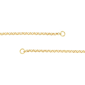 14K GOLD CHUNKY ROLO CHAIN WITH LOOPS