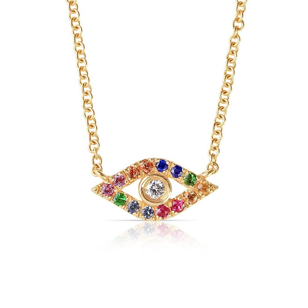 Rainbow sapphire evil eye necklace with diamond eye
Diamond and Sapphire Rainbow Evil Eye Necklace
Rainbow Evil Eye Necklace with Diamonds and Sapphires
Sapphire and Diamond Evil Eye Pendant Necklace
Rainbow Sapphire Evil Eye Necklace with Diamonds
Diamond Rainbow Evil Eye Necklace
Evil eye necklace
Rainbow necklace
Sapphire necklace
Diamond necklace
Fine jewelry
Luxury necklace
Gold necklace
Pendant necklace
Protective necklace
Sapphire pendant
Luxury Rainbow Evil Eye Necklace with Diamonds and Sapphires