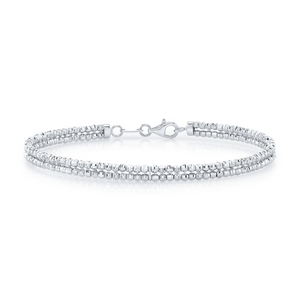 DOUBLE STRAND 14K GOLD DISCO BRACELET