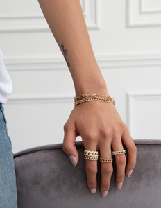 14K GOLD CUBAN LINK RINGS