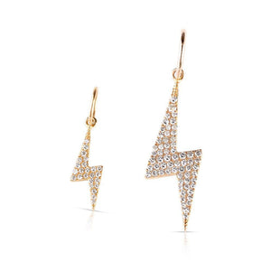 DIAMOND LIGHTNING BOLT CHARMS - MINI AND SMALL