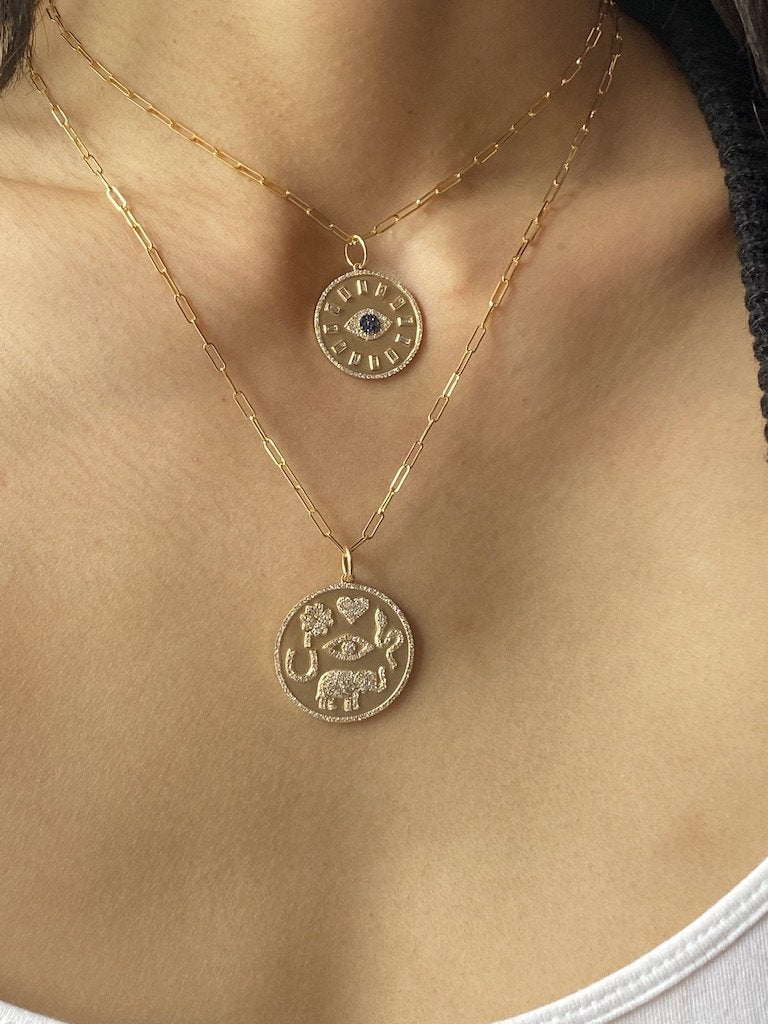 good karma diamond medallion 
DIAMOND AND GOLD LUCKY TALISMAN
Lucky Diamond Talisman
Diamond Talisman Pendant
Lucky Diamond Amulet
Diamond Talisman Necklace
Lucky Charm with Diamond
Diamond pendant
Lucky charm
Talisman necklace
Amulet
Fine jewelry
Designer pendant
Luxury jewelry
Statement charm
Good luck jewelry
Elegant Lucky Diamond Talisman
Designer Diamond Talisman Necklace
Luxury Diamond Amulet for Good Luck
Timeless Lucky Diamond Talisman Pendant
Unique Diamond Charm Talisman