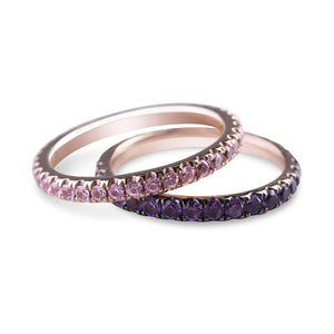 PINK SAPPHIRE ETERNITY BAND STACKING RING