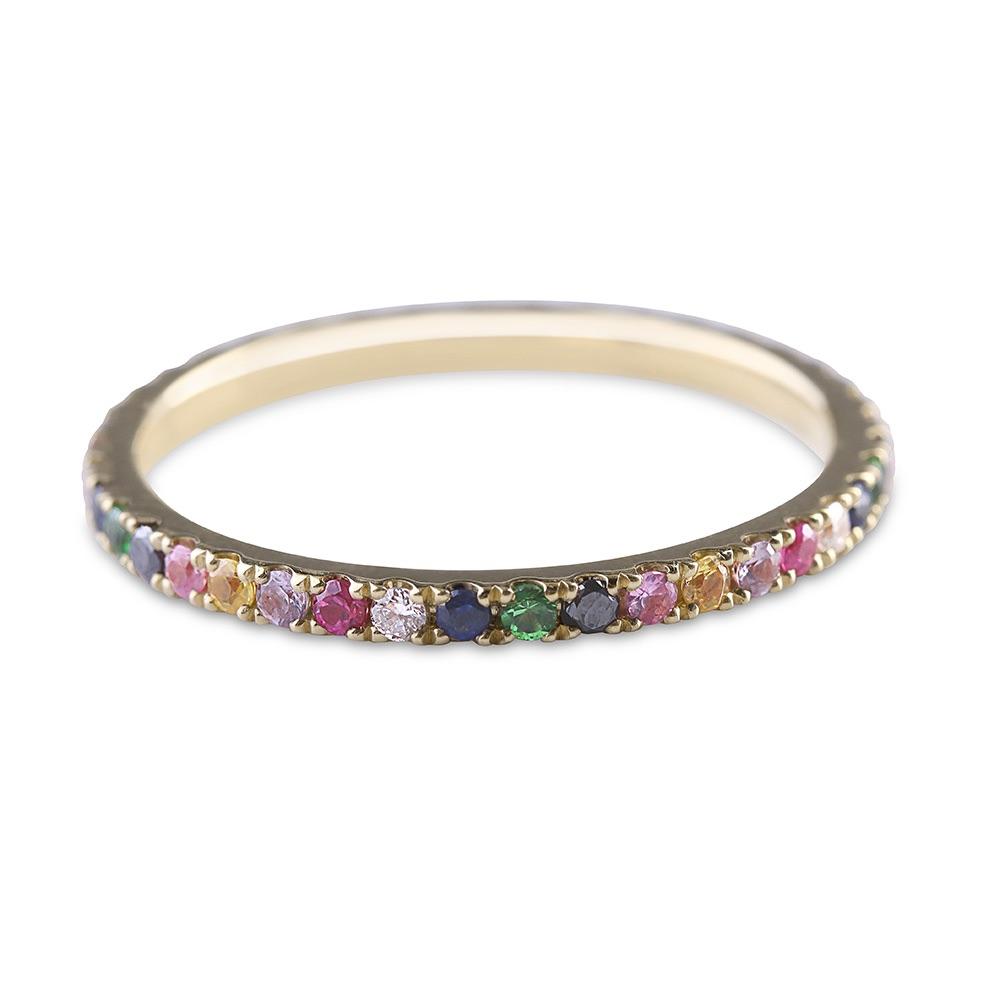 RAINBOW SAPPHIRE ETERNITY BAND