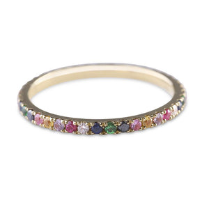 RAINBOW SAPPHIRE ETERNITY BAND