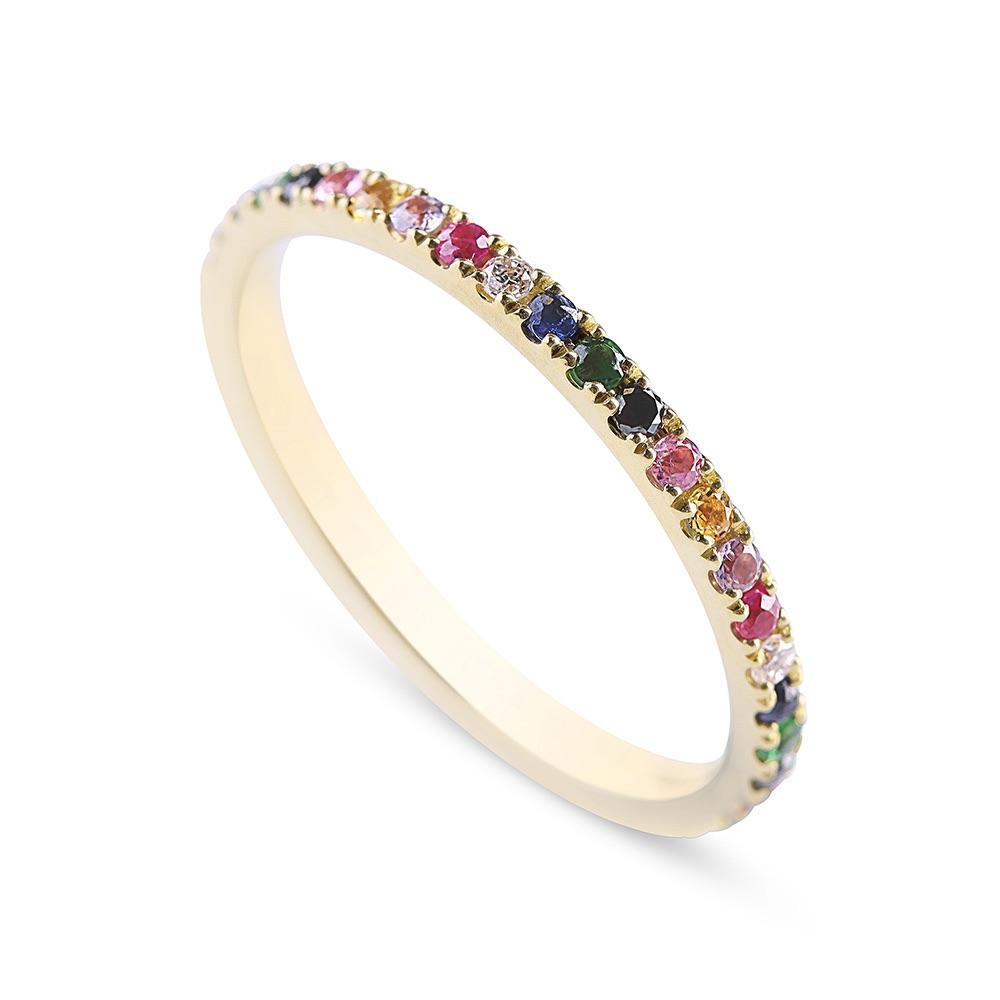 RAINBOW SAPPHIRE ETERNITY BAND