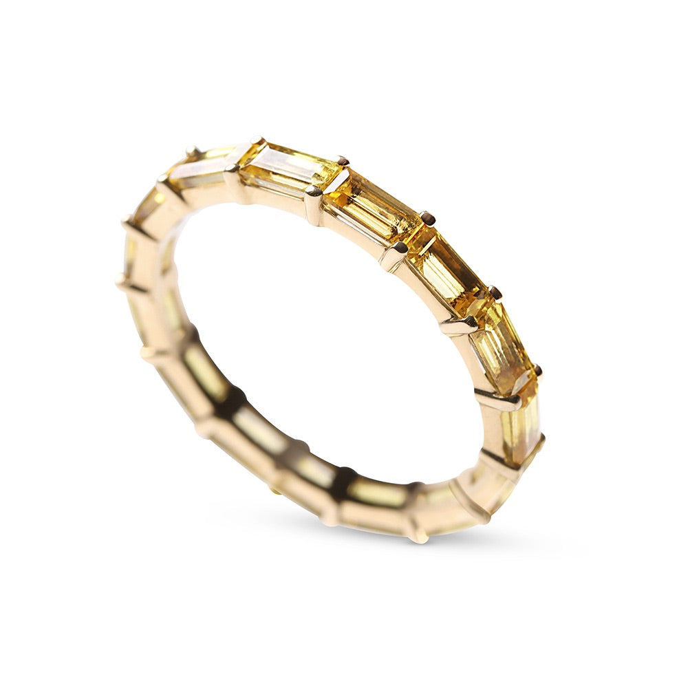 CITRINE BAGUETTE ETERNITY BAND