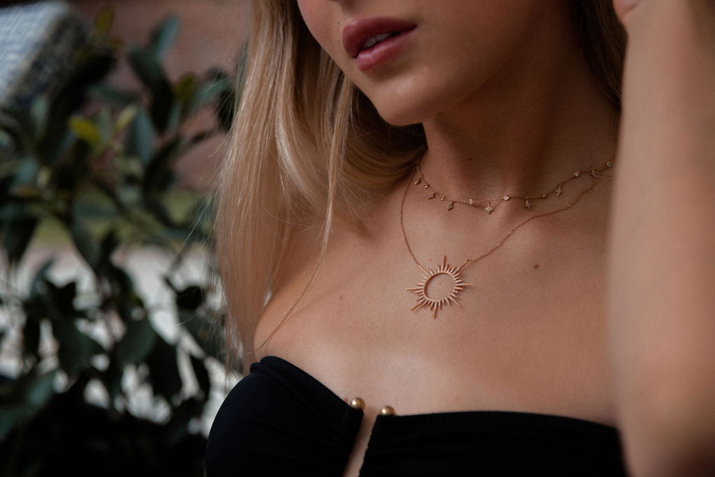 Open Sun Diamond Necklace
Diamond Sun Necklace
Sun Pendant Necklace
Open Sun Pendant with Diamonds
Sun Jewelry with Diamonds
Luxury Sun Necklace
Diamond Sun Pendant
Celestial Diamond Necklace
Gold Sun Necklace with Diamonds
Elegant Sun Necklace for Women
Diamond necklace
Sun pendant
Open sun necklace
Celestial jewelry
Diamond pendant
Luxury necklace
Dainty necklace
Gold necklace
Elegant jewelry
Statement necklace