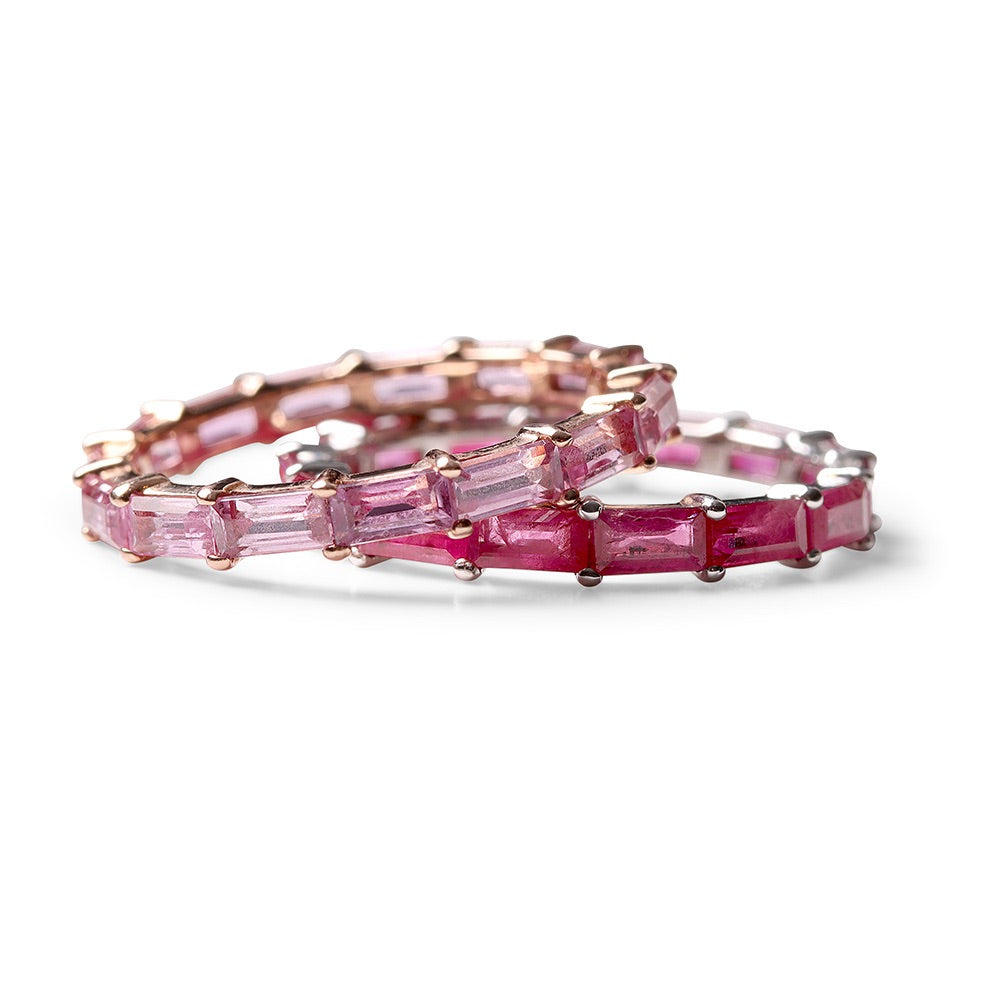 RUBY BAGUETTE ETENITY STACKING RING