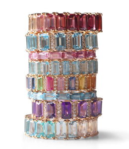 PINK SAPPHIRE BAGUETTE ETERNITY BAND