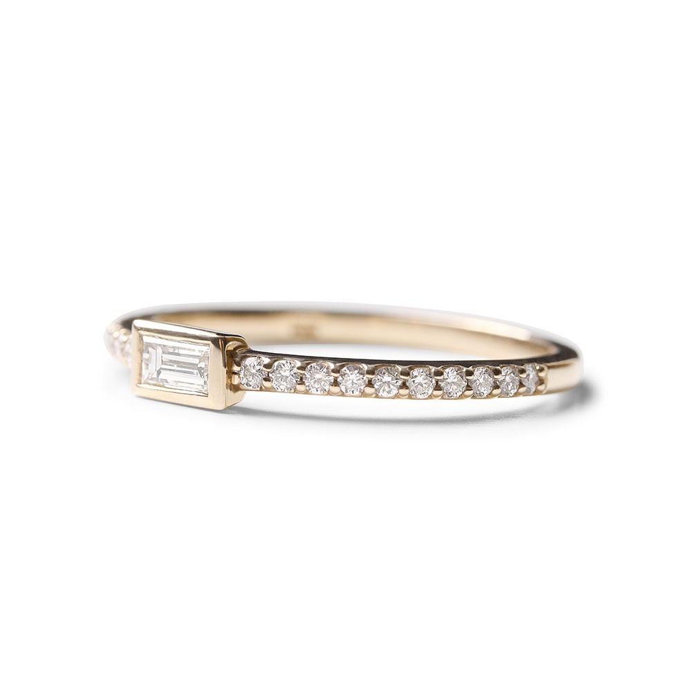 BEZEL SET BAGUETTE DIAMOND  RING
