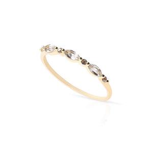 LILA MARQUISE DIAMOND STACKING RING