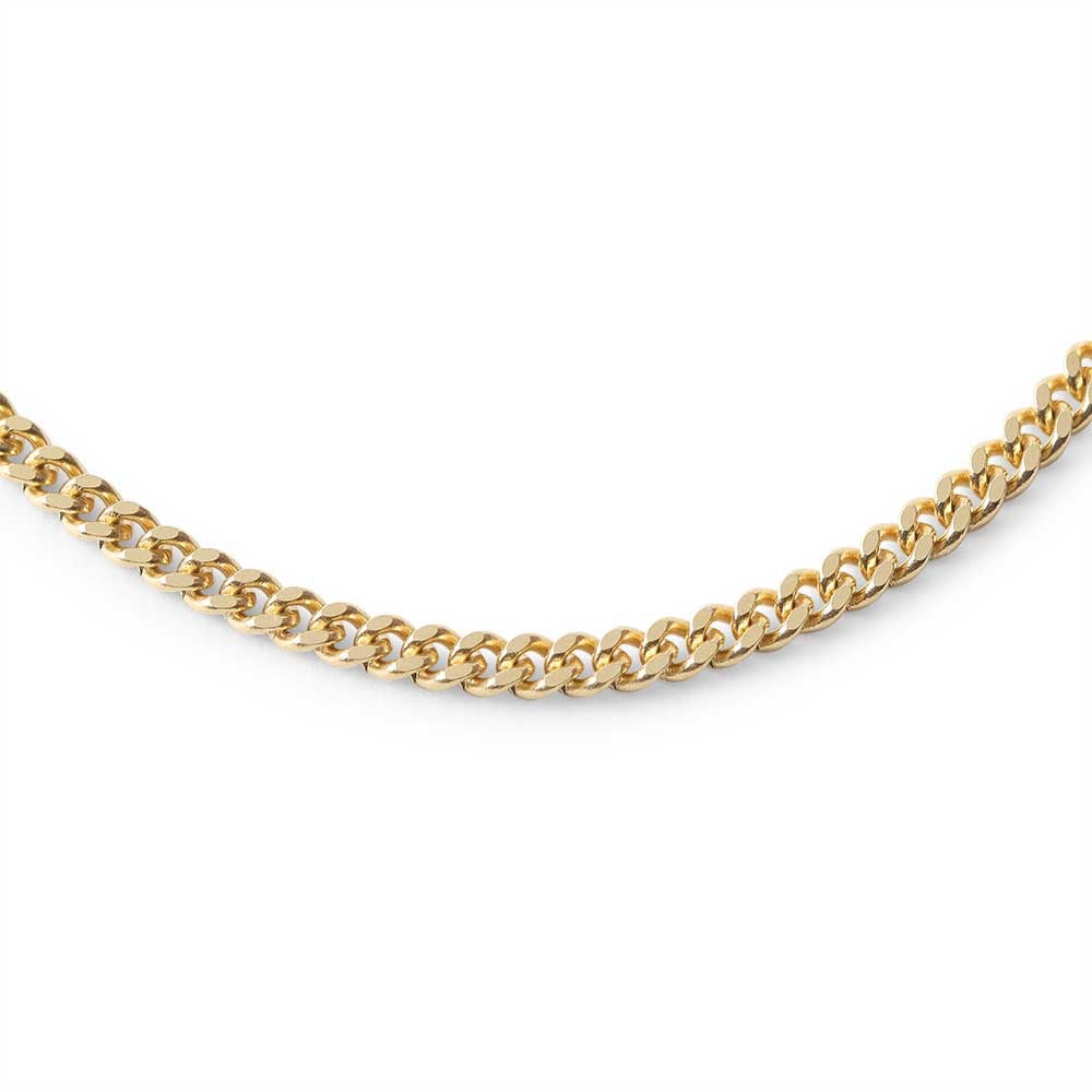 14K SOLID GOLD CURB LINK CHAIN (2.00MM)