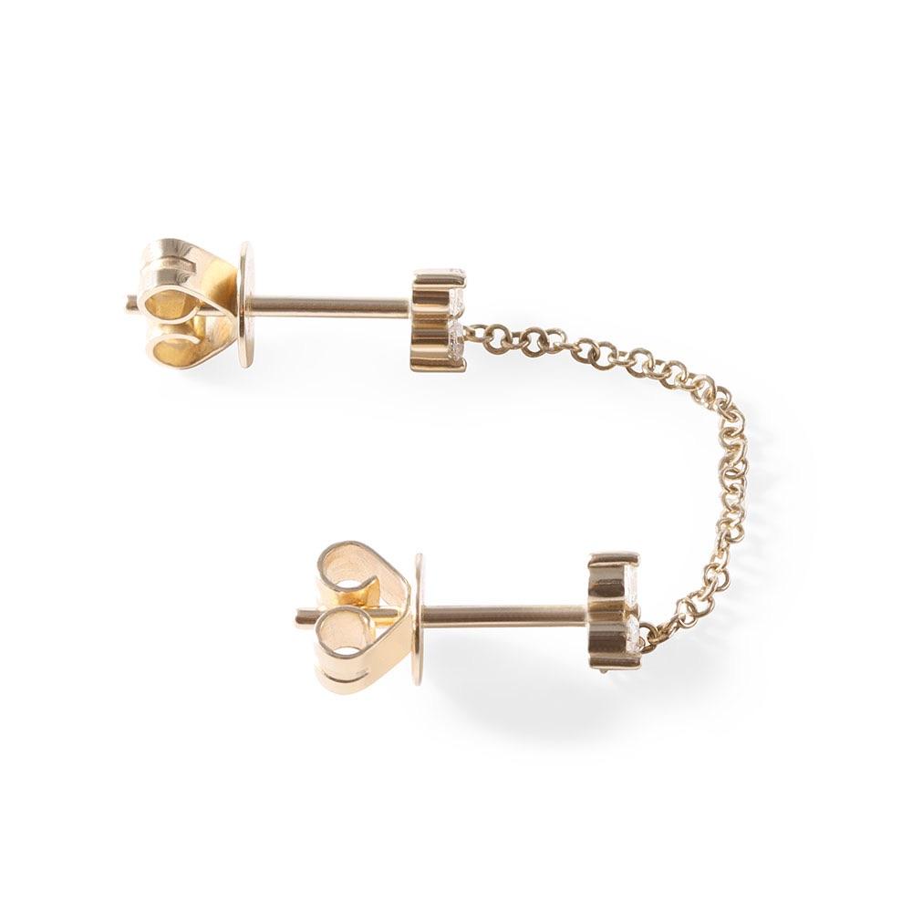 TRILLIUM DIAMOND CHAIN EARRINGS