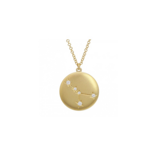 14K Yellow Gold Zodiac Constellation Necklace Cancer