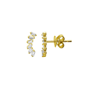ELISSA BAGUETTE DIAMOND STUDS