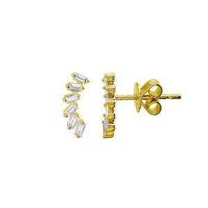 ELISSA BAGUETTE DIAMOND STUDS