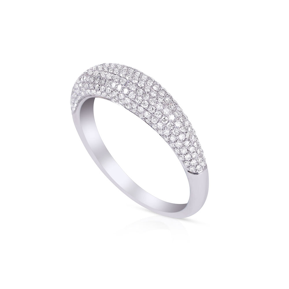 White gold dome ring cheap