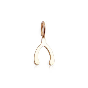 Solid Gold Wishbone Pendant