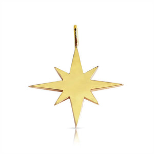 SOLID GOLD EIGHT POINT STAR CHARM