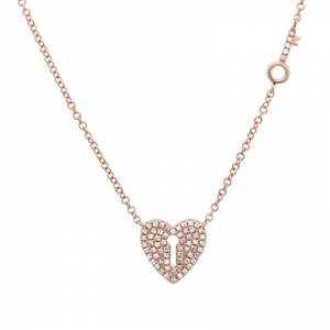 Diamond Key to my Heart necklace