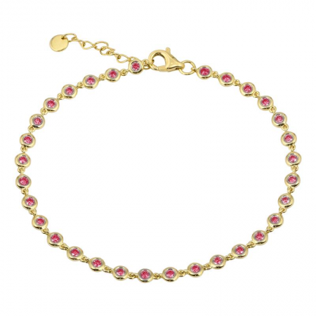 RUBY BEZEL SET TENNIS BRACELET